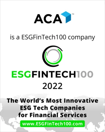 ACA is a ESGFinTech100 Company
